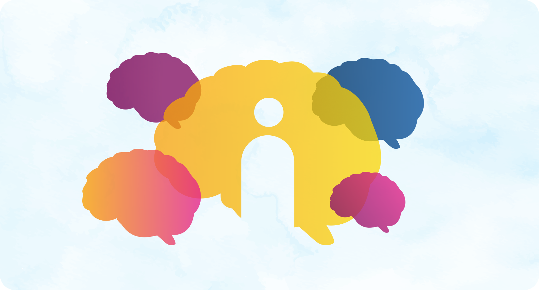 Colorful stylized pie- and circle- graphs representing data
