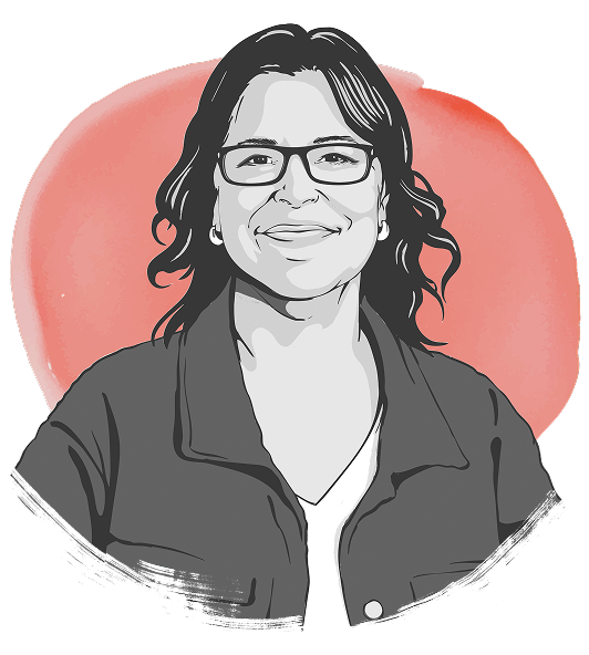 Watercolor-style illustrations of Collab Contributor, Larisa